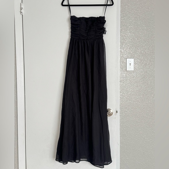Un Deux Trois Formal Black Junior Girls Strapless Dress NWT Size 0 - Picture 1 of 9